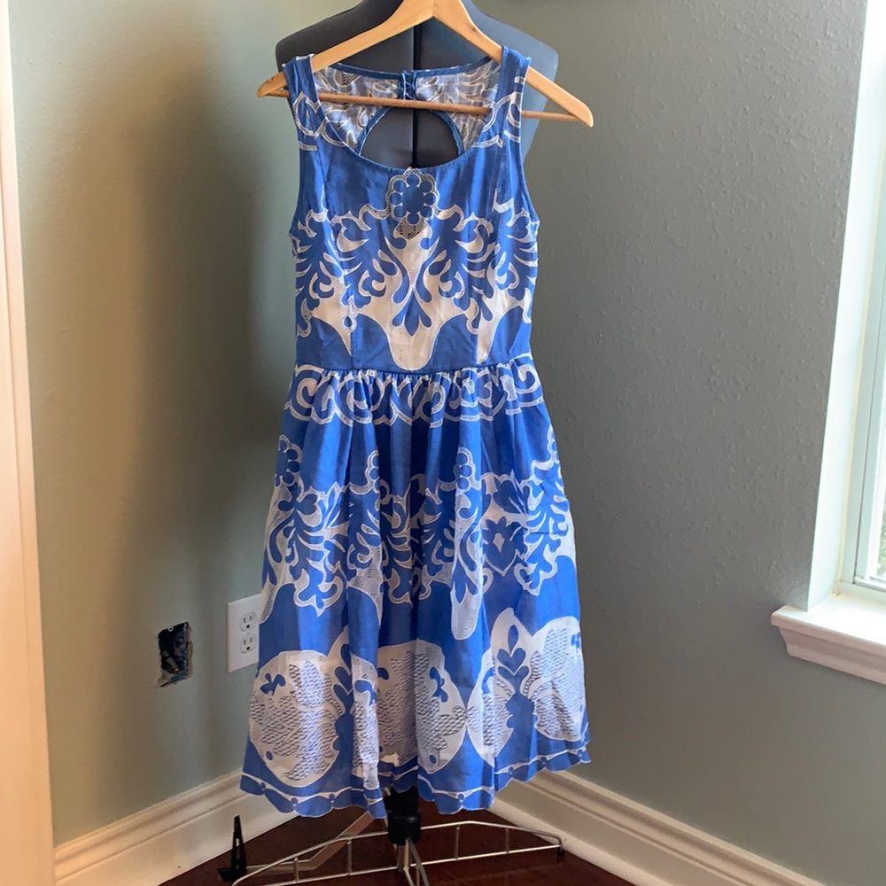Blue Lace Plenty - Tracy Reece - Anthropologie dress